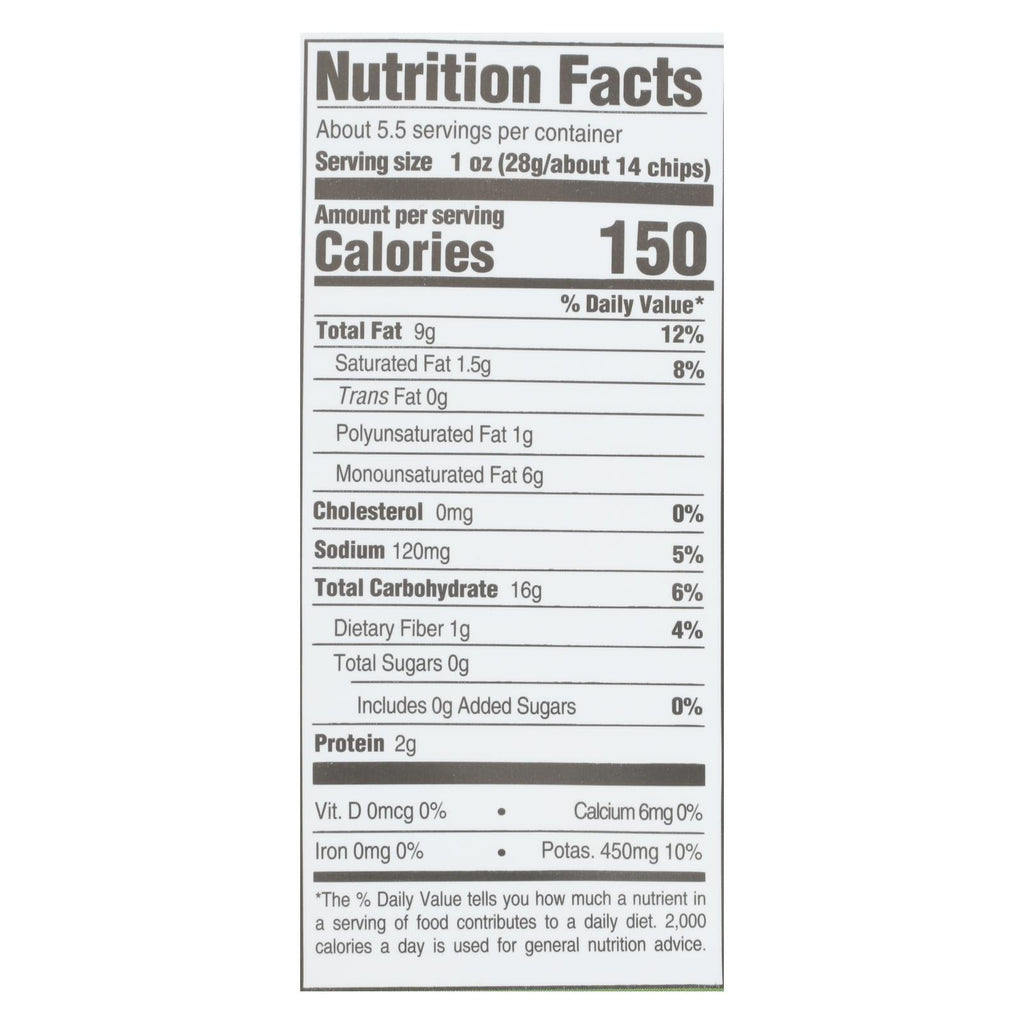 Case of 12 - Boulder Canyon Avocado Oil Potato Chips, Canyon Cut Sea Salt, 5.25 oz